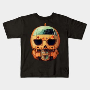 Pumpkin Skull Halloween Kids T-Shirt